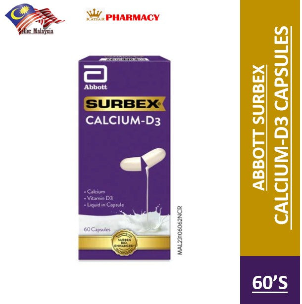 ABBOTT SURBEX CALCIUM-D3 60 CAPSULES