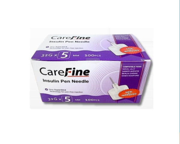 CAREFINE INSULIN PEN NEEDLE 32G X 5MM 100'S / BOX