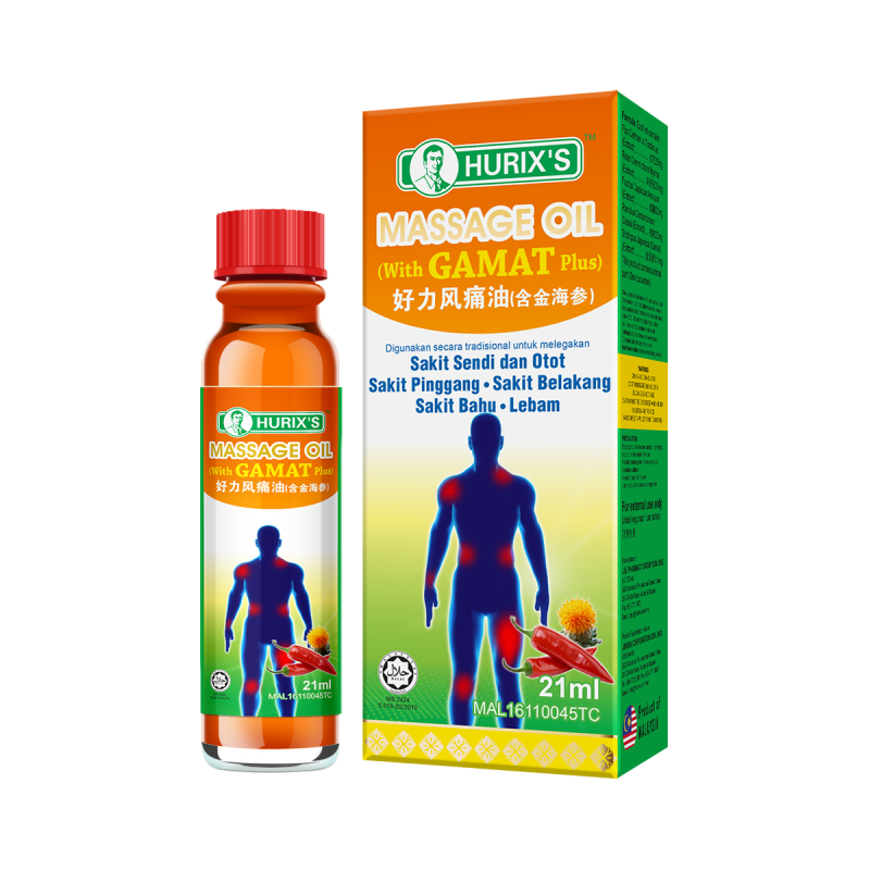 HURIXS MASSAGE OIL WITH GAMAT PLUS 28ML