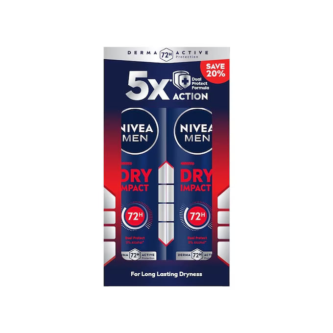 NIVEA MEN DRY IMPACT QUICK DRY 2X150ML