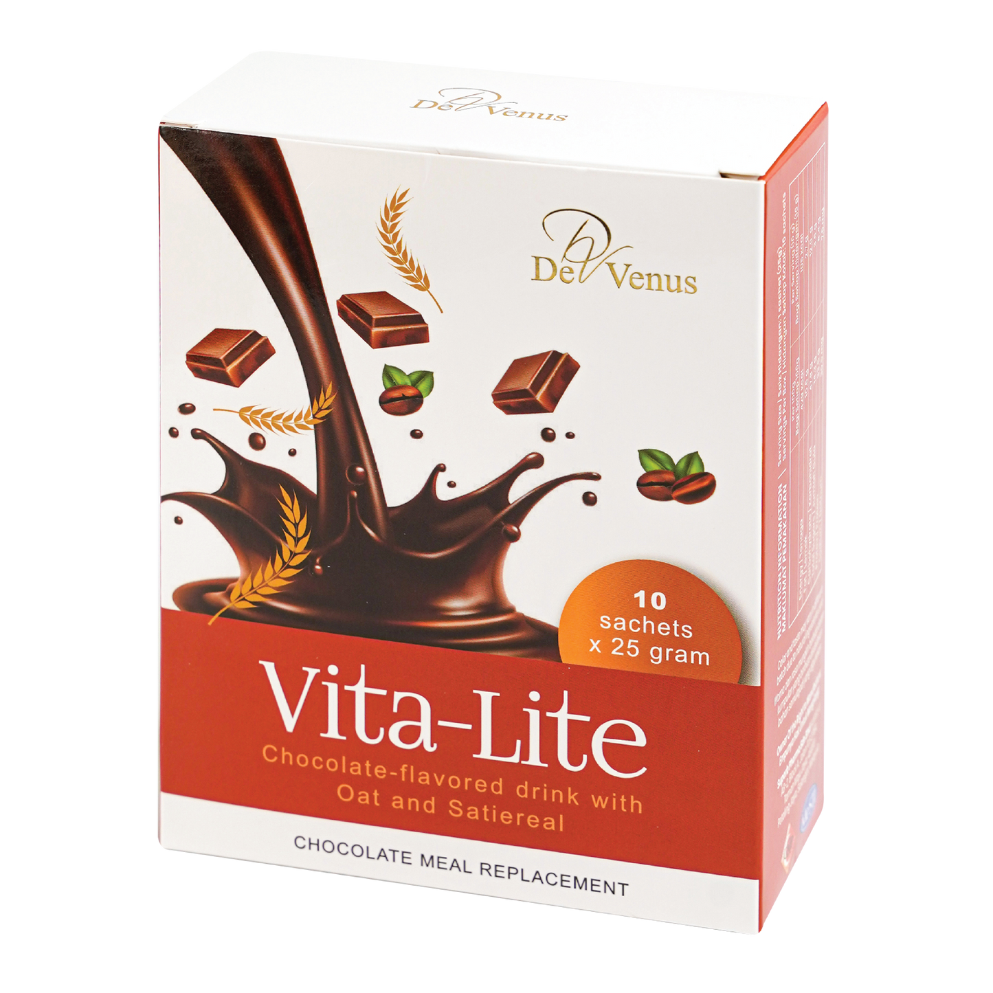 De Venus Vita-Lite Weight Management System-Detox Fiber (Orange + Oat) /Meal Replacement (Chocolate/Strawberry Yoghurt)