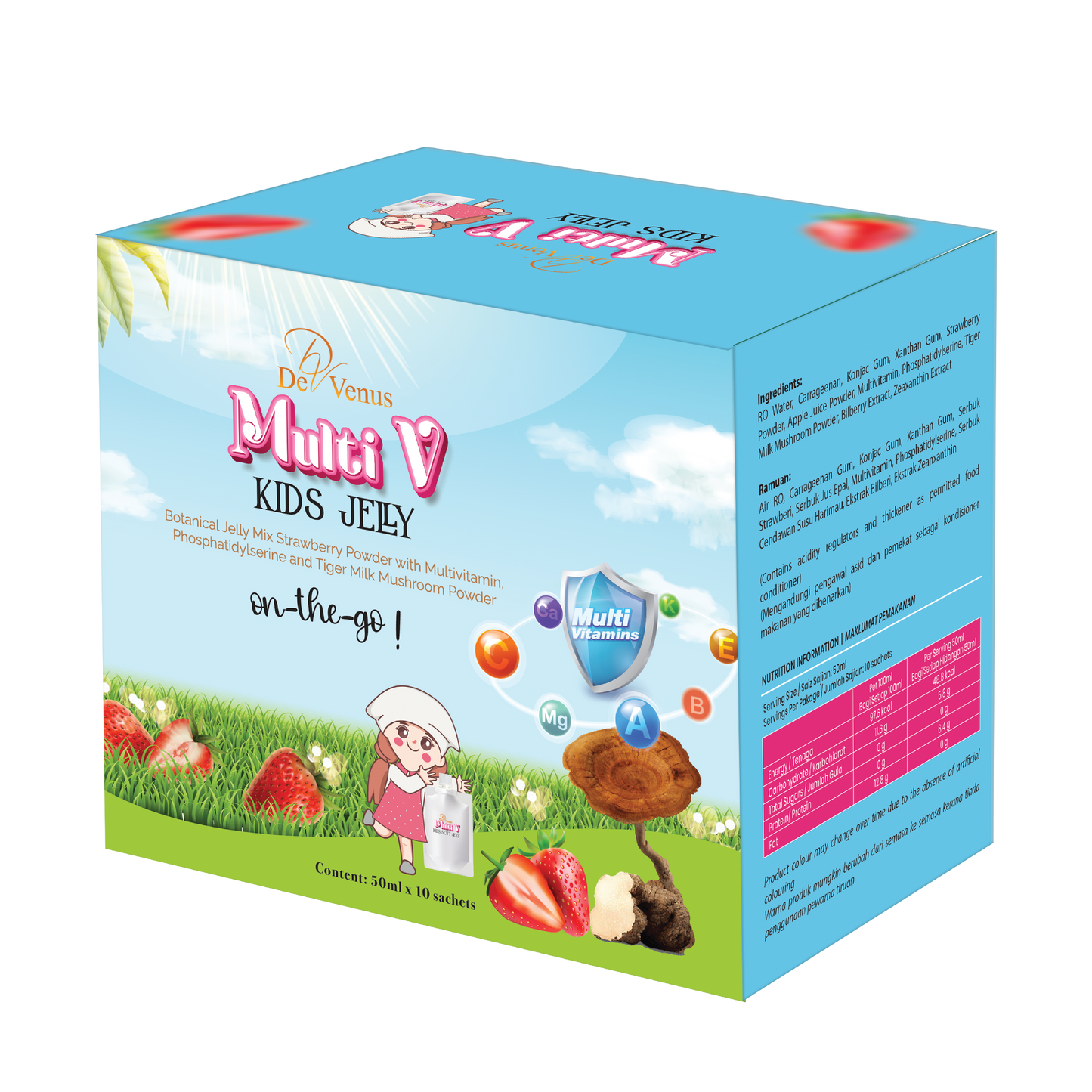 De Venus Multi V Kids Jelly 50ml Box 10's