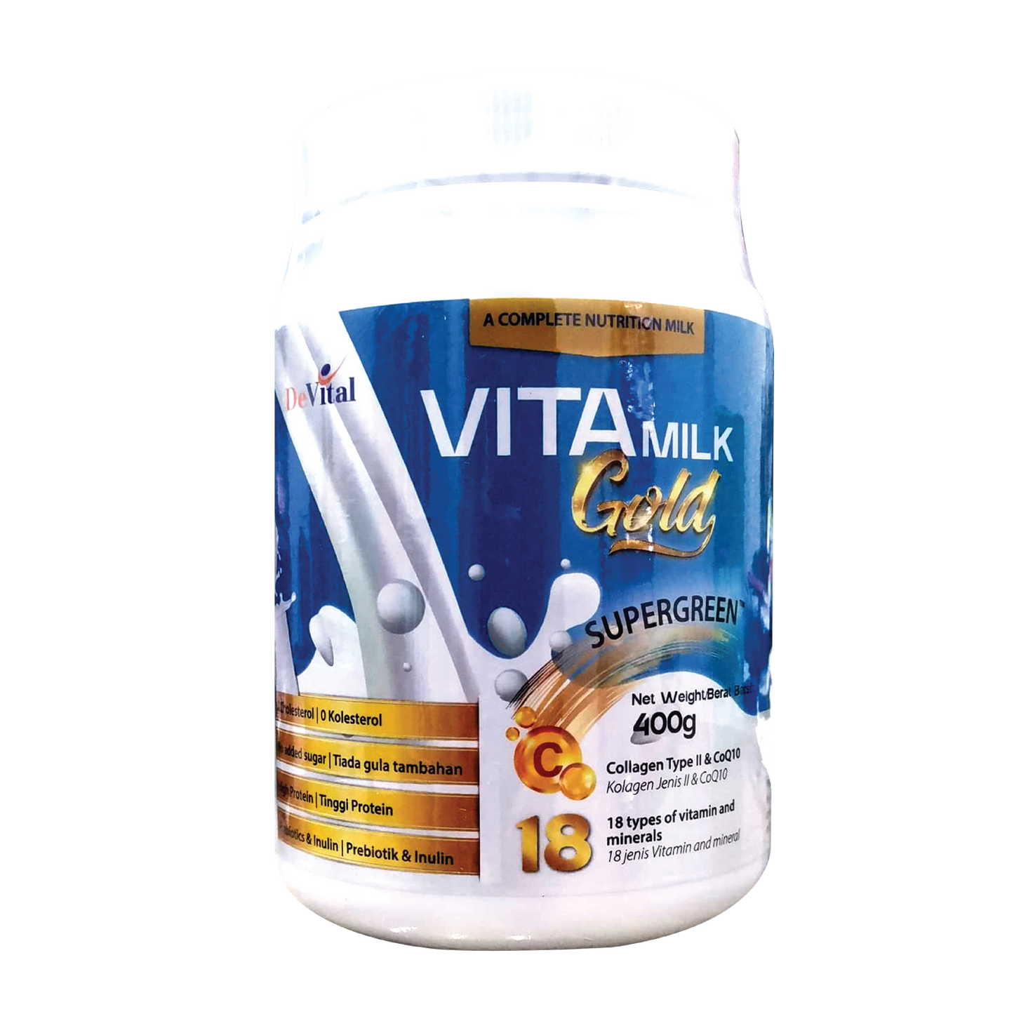 De Vital Vita Milk Gold Supergreen Devital 400 gm