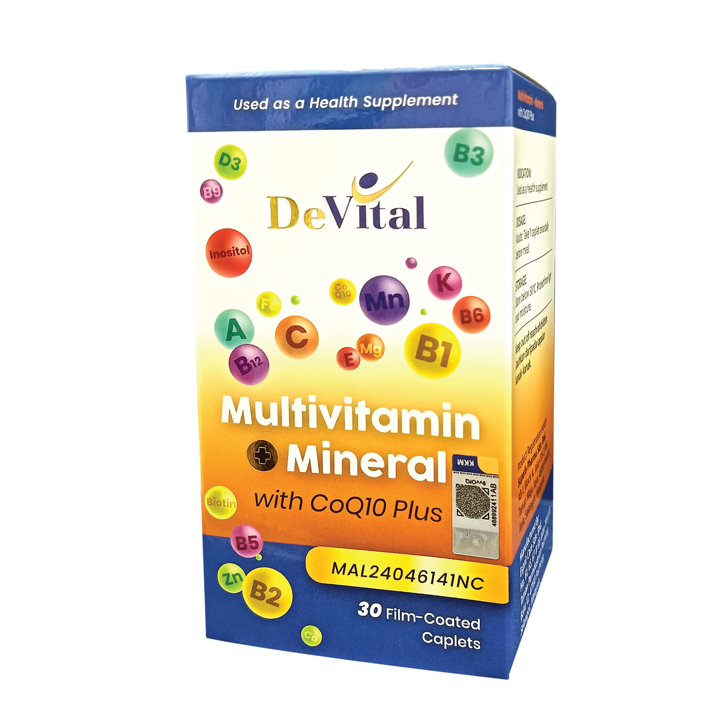 De Vital Multivitamin+Mineral W COQ10 Plus 30 Film-Coated Cap