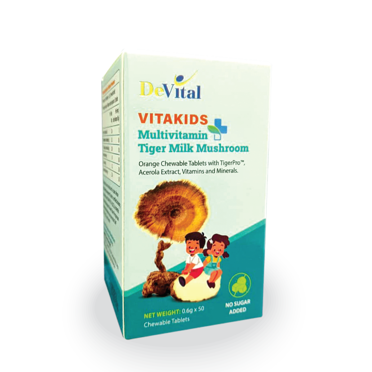DEVITAL VITAKIDS MULTIVITAMIN TIGER MILK MUSHROOM 0.6G x 50'S CHEWABLE TABLETS