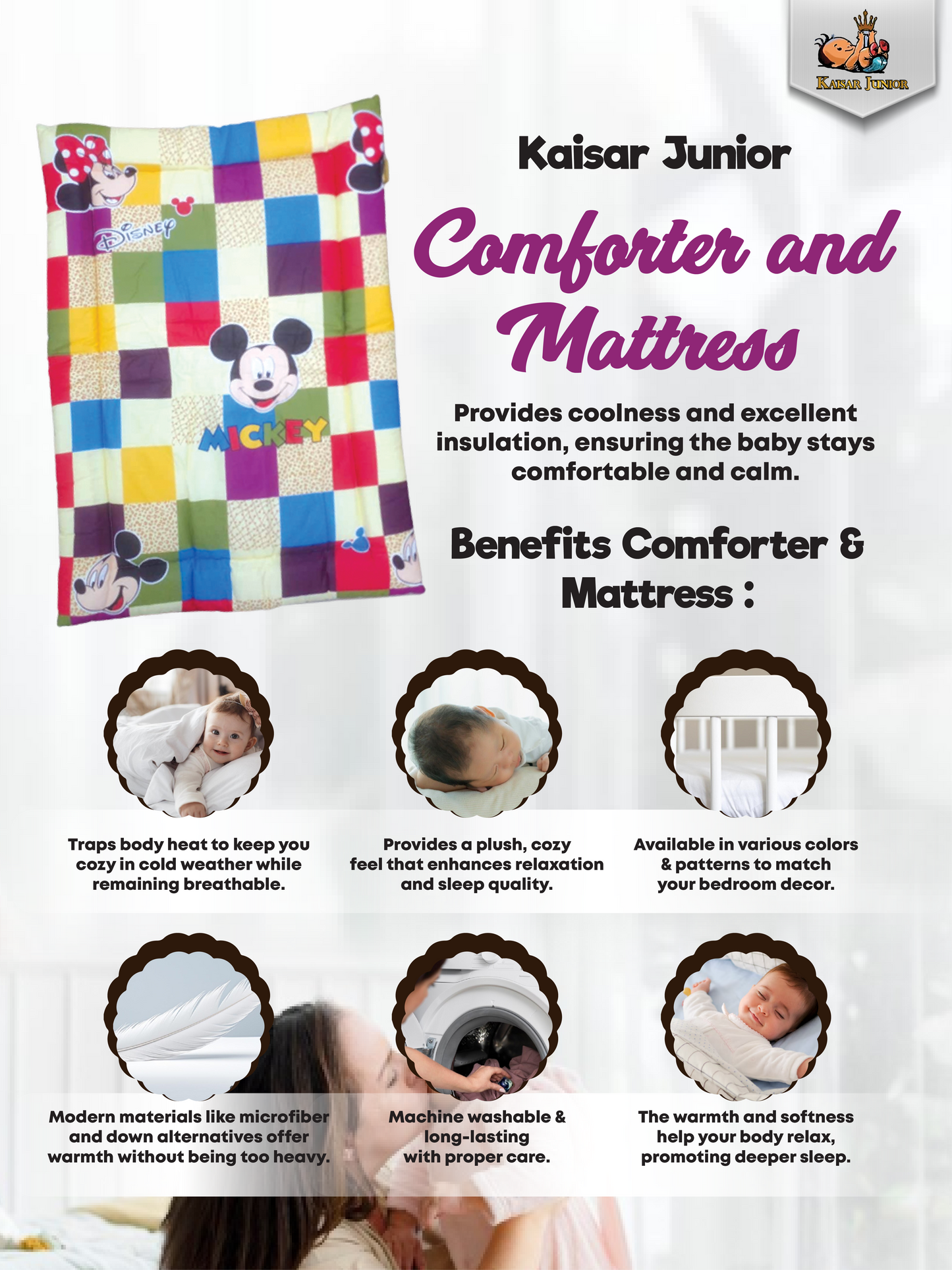 Kaisar Junior Baby Mattress Set Plus Comforter