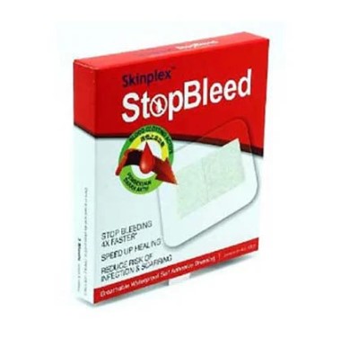 SKINPLEX STOPBLEED WATERPROOF DRESSING 5SHEETS/BOX
