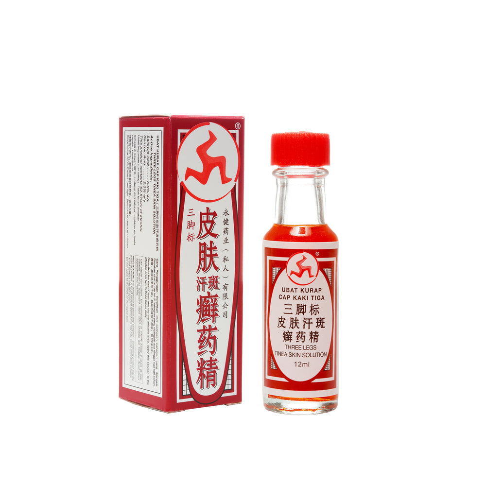 THREE LEGS TINEA SKIN SOLUTION 12ML UBAT KURAP
