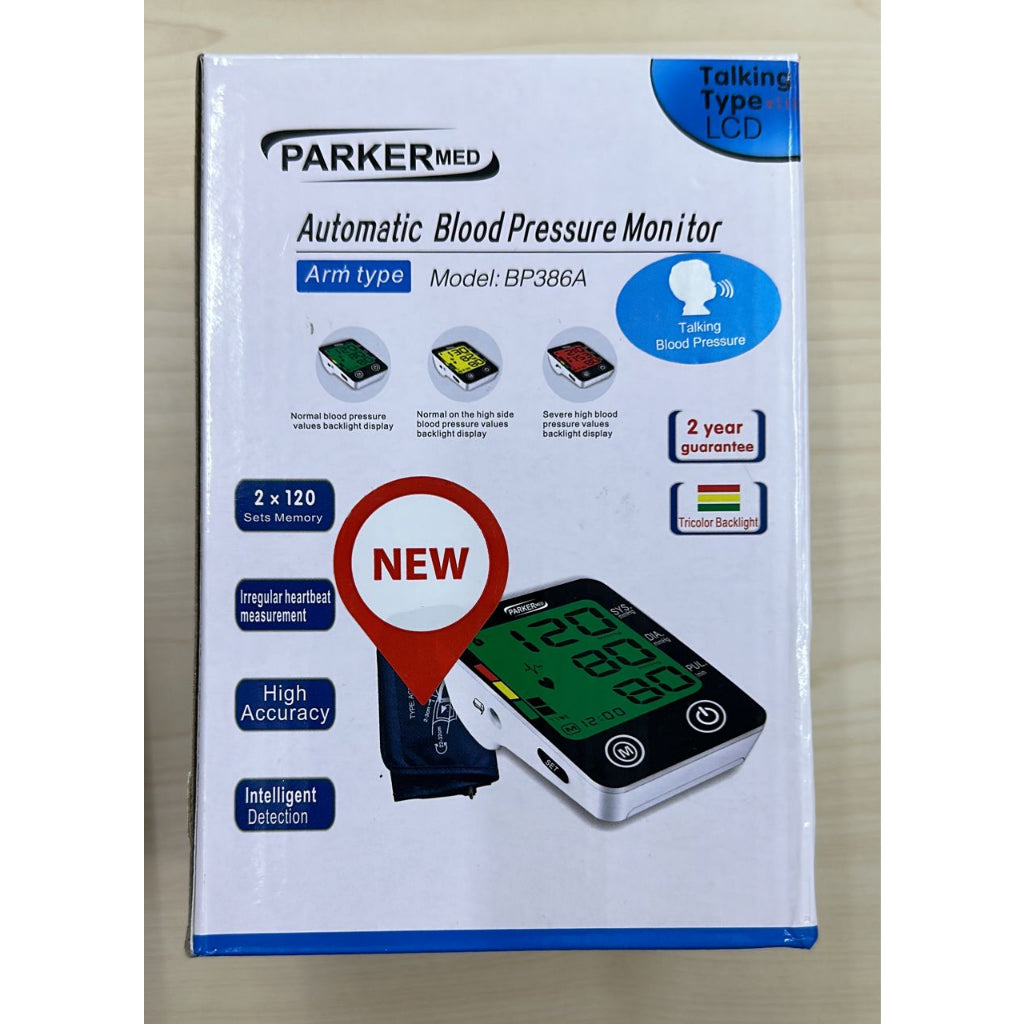 Parkermed Auto Blood Pre Monitor-Talking BP386A 2 Years Warranty