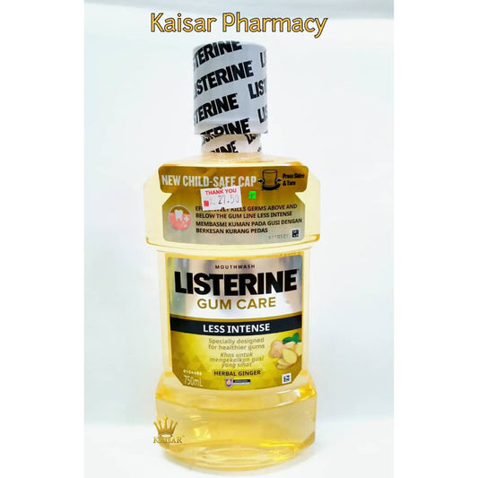 Listerine Gum Care Less Intense Mouthwash 750ml