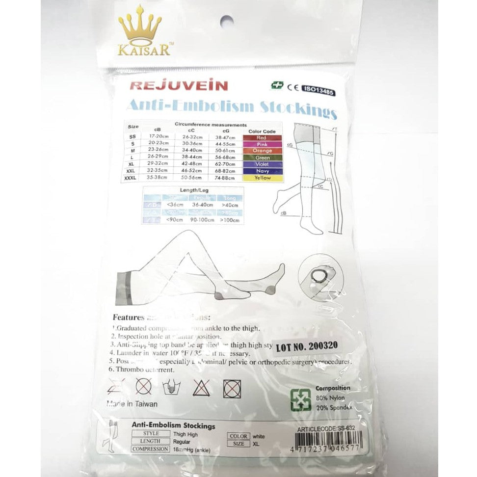 Rejuvein Anti-Embolism Stockings XL