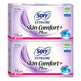 Sofy Extra Dry Skin Com+ Night Wing 29cm 14Pad X 2