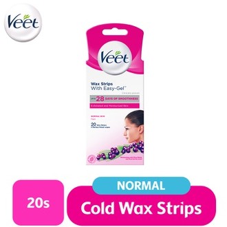 Veet Face Normal Skin W Easy-Gel 20 Wax Strips