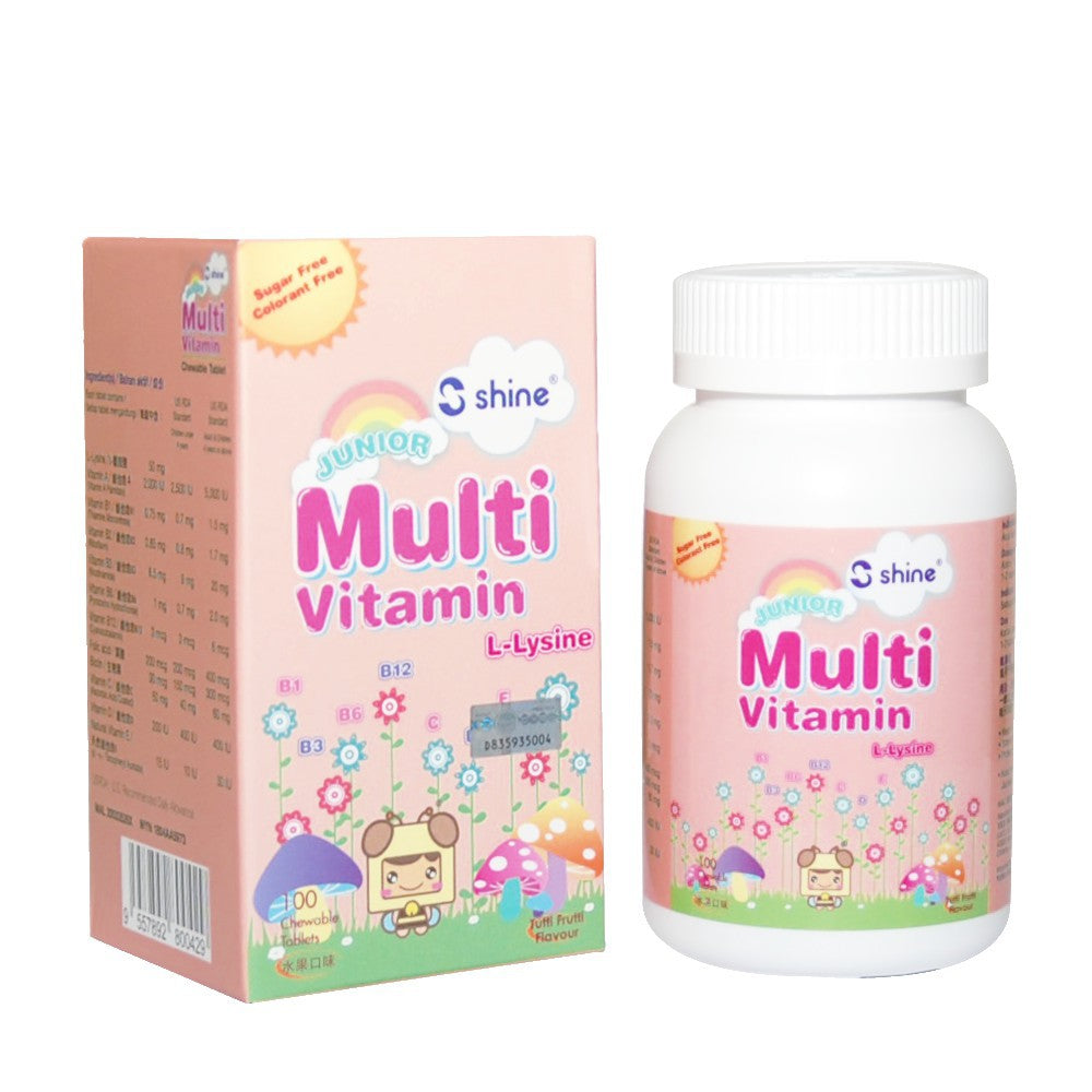 Shine Junior Multivitamin L-Lysine 100s