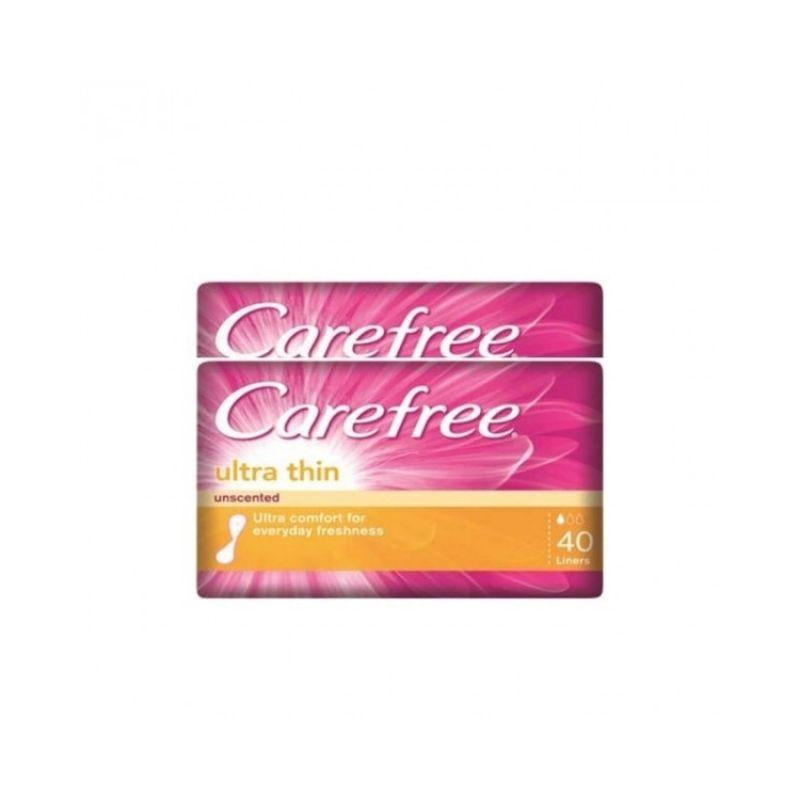 Carefree Pantyliners Ultrathin Unscented 40s X 2TP