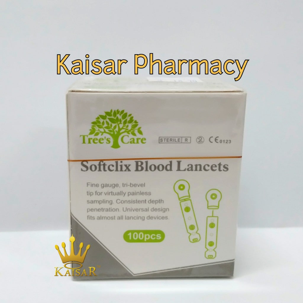 Tree's Care Softclix Blood Lancets 100pcs (Flat)