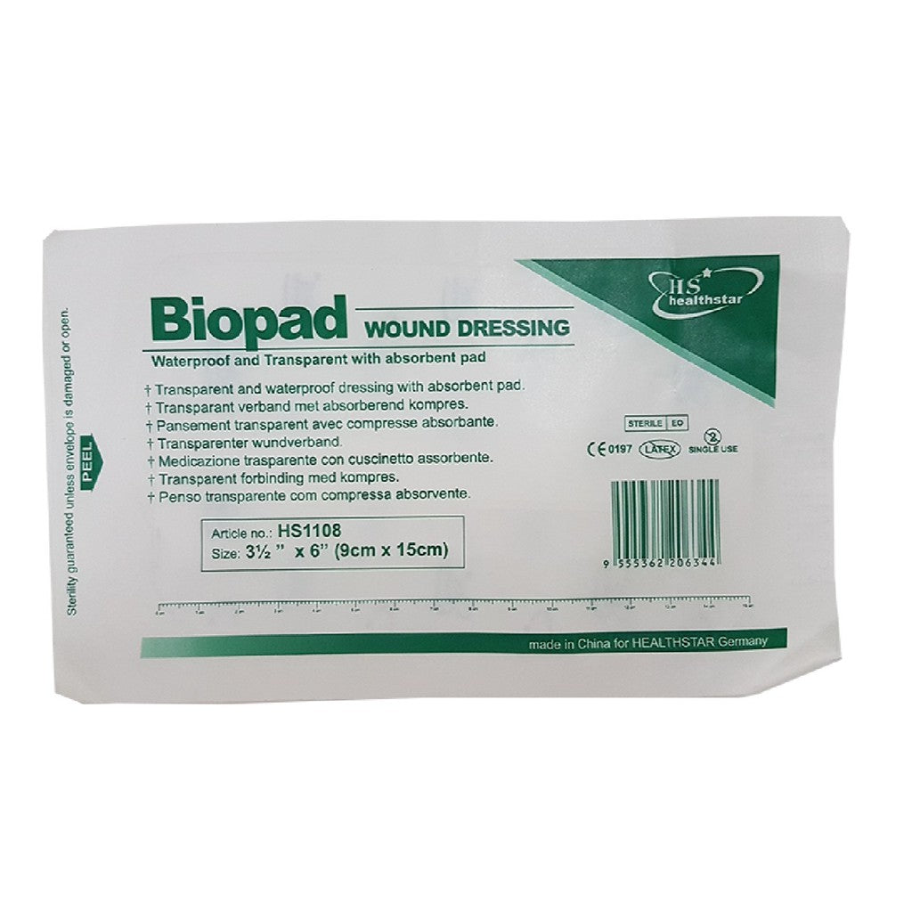 Biopad Wound Dressing Waterproof 9cm X 15cm