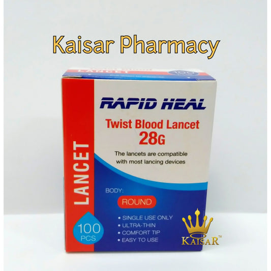 Rapid Heal Twist Blood Lancet 28g 100s Round