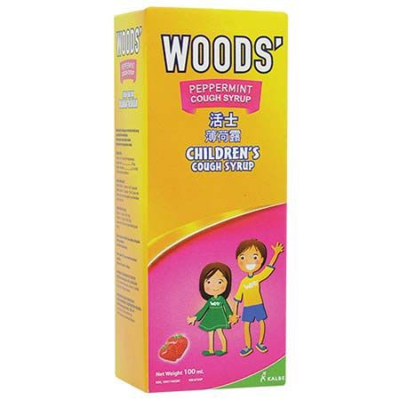 WOODS PEPPERMINT CHILDRENS COUGH SYRUP STRAWBERRY 100ML