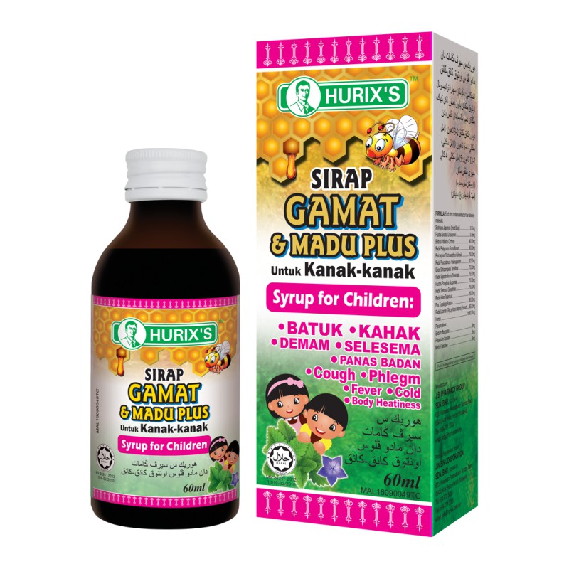 Hurix's Sirap Gamat & Madu Plus Untuk Kanak-Kanak 60ml