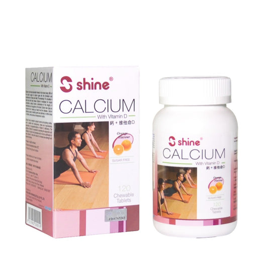 Shine Calcium With Vitamin D 120 Chewable Tablets