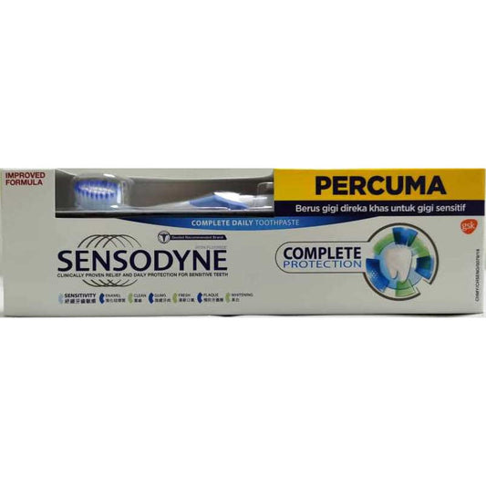Sensodyne Complete Protection Toothpaste FOC Toothbrush