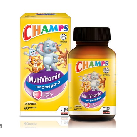 Champs Multivitamin With Omega-3 Fruity Flavour 60s