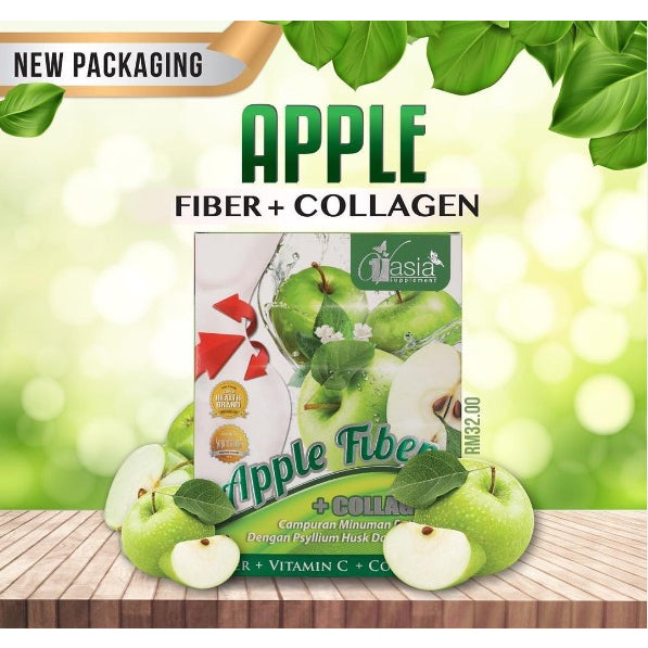 V Asia Apple Fiber + Collagen 15gm X 10 sachets