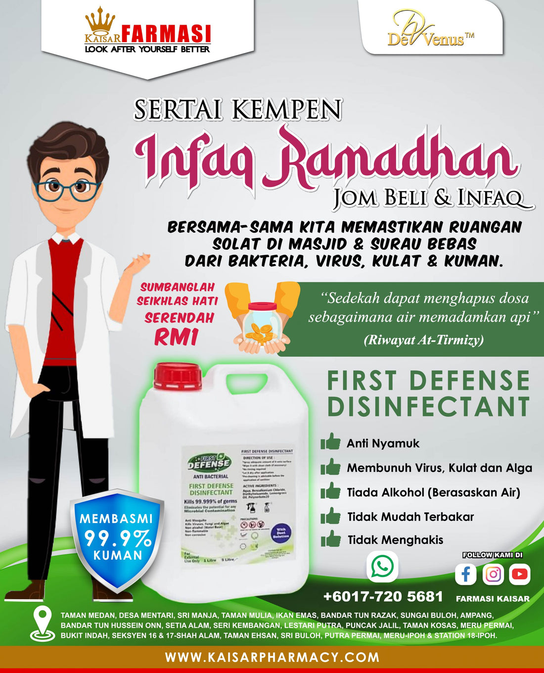 Program INFAQ Ramadhan-First Defense Disinfectant
