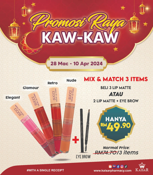 Promosi Raya Kaw Kaw-SUCCI Lip Matte