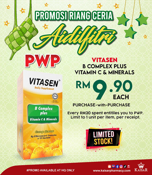(PWP) Promosi Riang Ceria Aidilfitri-B Complex + Vitamin C & Minerals