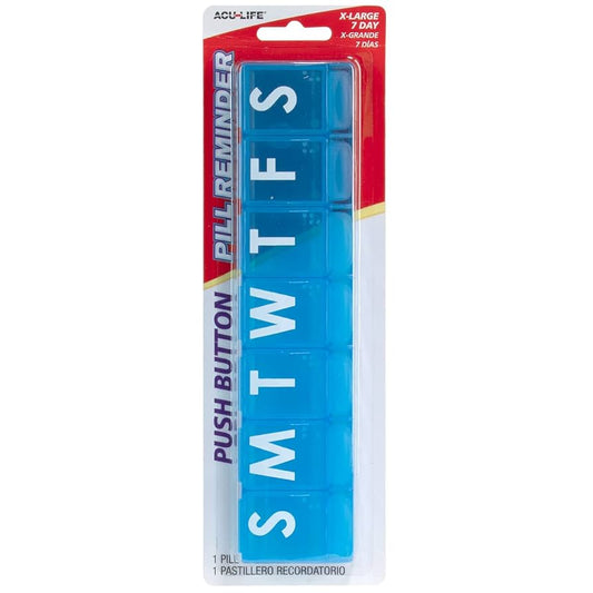 ACU-LIFE PUSH BUTTON PILL REMINDER X-LARGE 7DAY