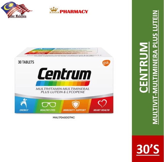 CENTRUM MULTIVIT-MULTIMINERA PLUS LUTEIN 30TABLETS