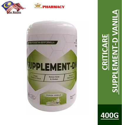 CRITICARE SUPPLEMENT-D VANILA 400G
