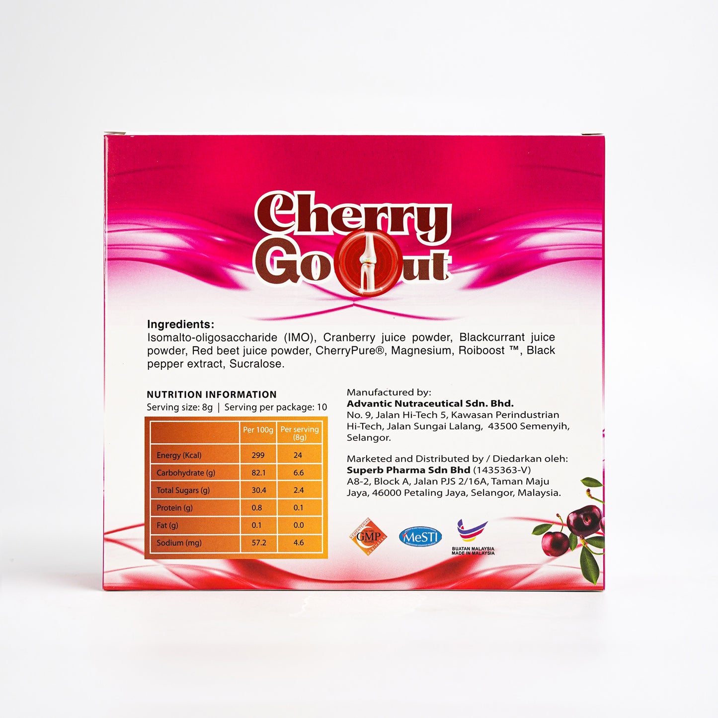 De Venus Cherry Go Out 8gm X 10 sachets