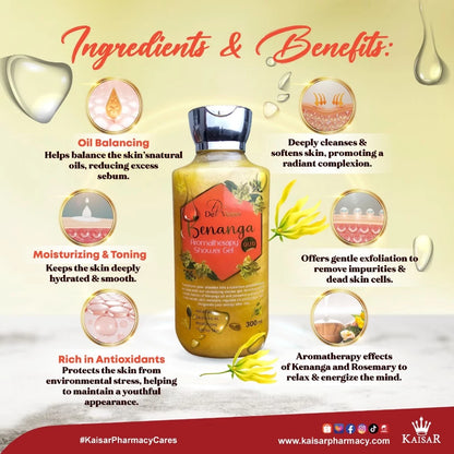 DE VENUS KENANGA OUD AROMATHERAPY SHOWER GEL 300ML