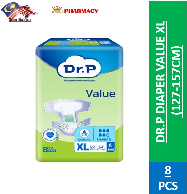 DR.P DIAPER VALUE XL 8 PCS (127-157CM)
