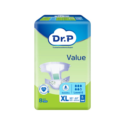 DR.P DIAPER VALUE XL 8 PCS (127-157CM)