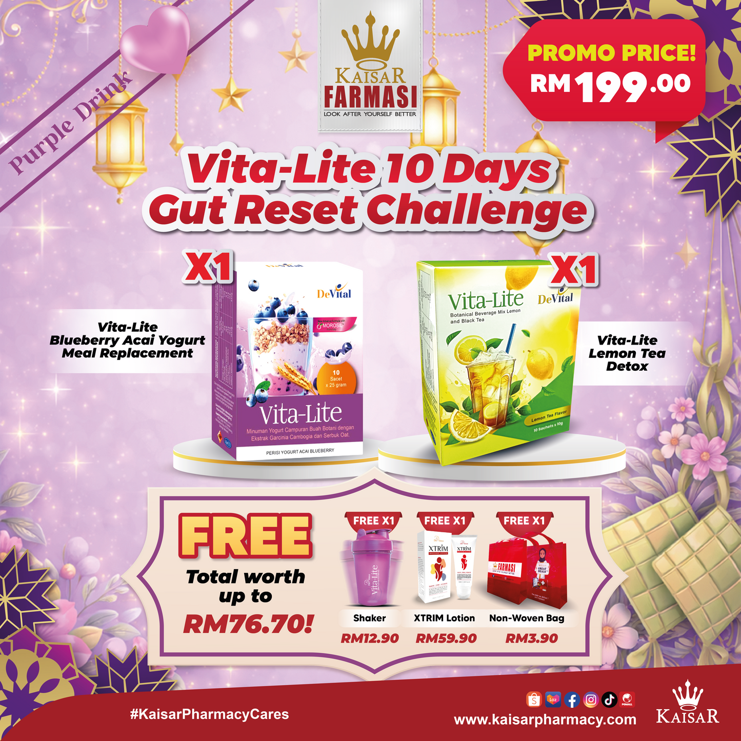 Promo 2 Boxes Vita-Lite (10 Days Gut Reset Challenge)