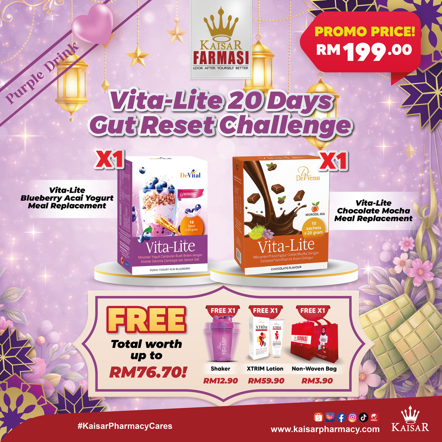 Promo 2 Boxes Vita-Lite (20 Days Gut Reset Challenge)
