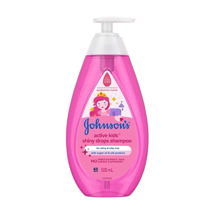 JOHNSONS ACTIVE KIDS SHINY DROPS SHAMPOO 500ML