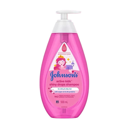 JOHNSONS ACTIVE KIDS SHINY DROPS SHAMPOO 500ML