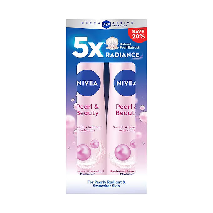 NIVEA PEARL&BEAUTY DEODORANT SPRAY 2X150ML