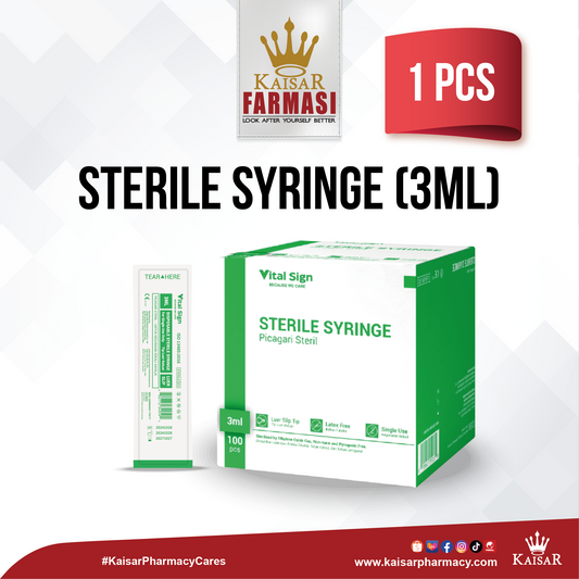 Vital Sign 3ML Disposable Sterile Syringe Luer Slip
