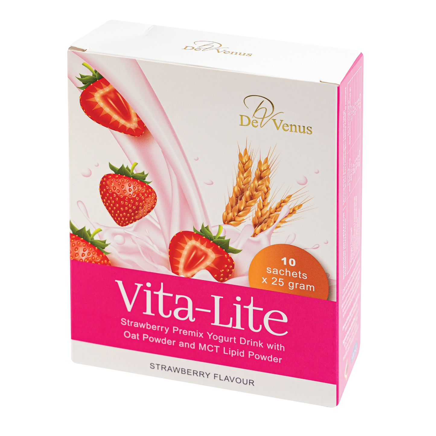 De Venus Vita-Lite Strawberry Meal Replacement x 10 Sachets