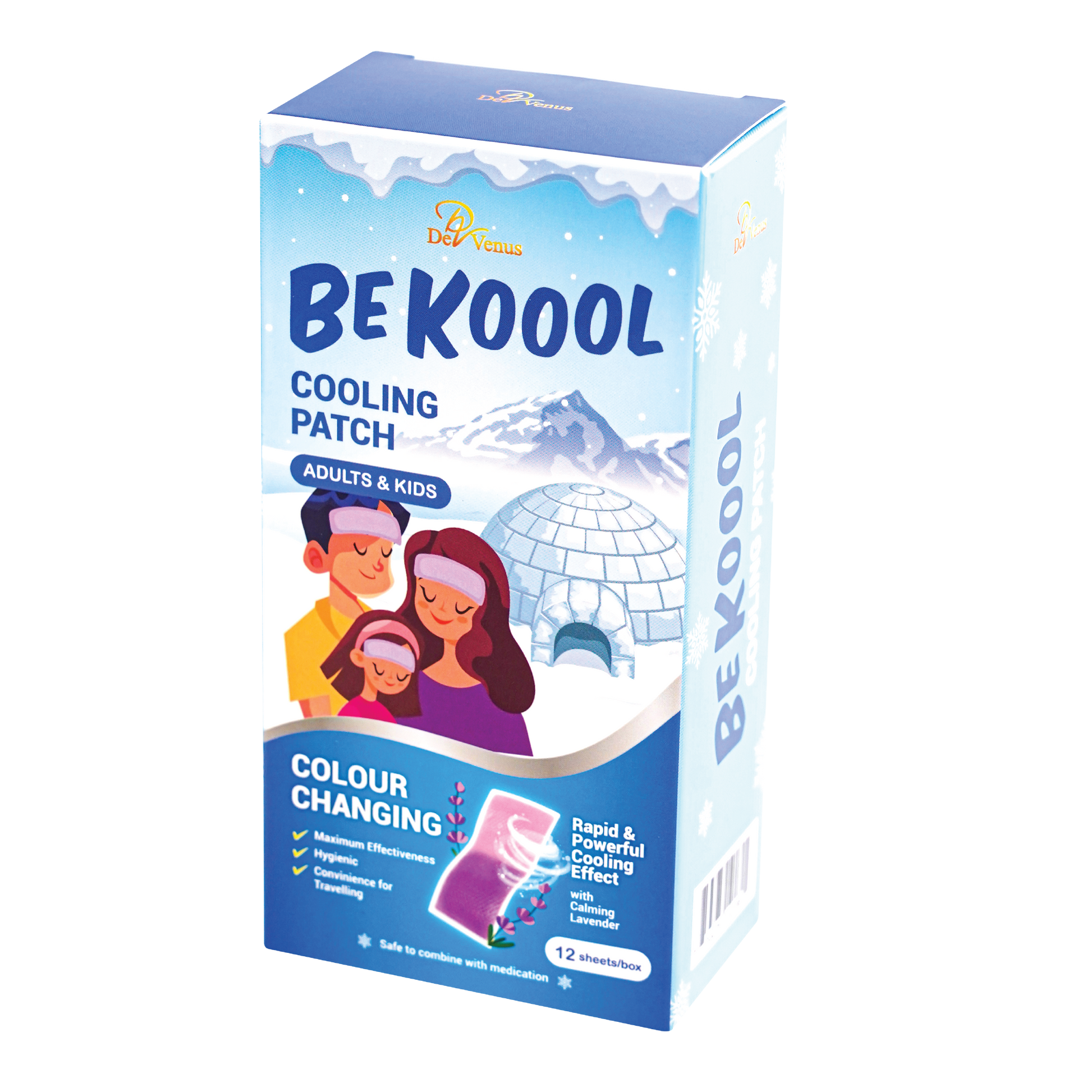 De Venus Be Koool Cooling Fever Patch (Adult Kids Infant