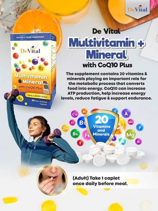 Devital Multivitamin+Mineral W COQ10 Plus 30 Film-Coated Cap