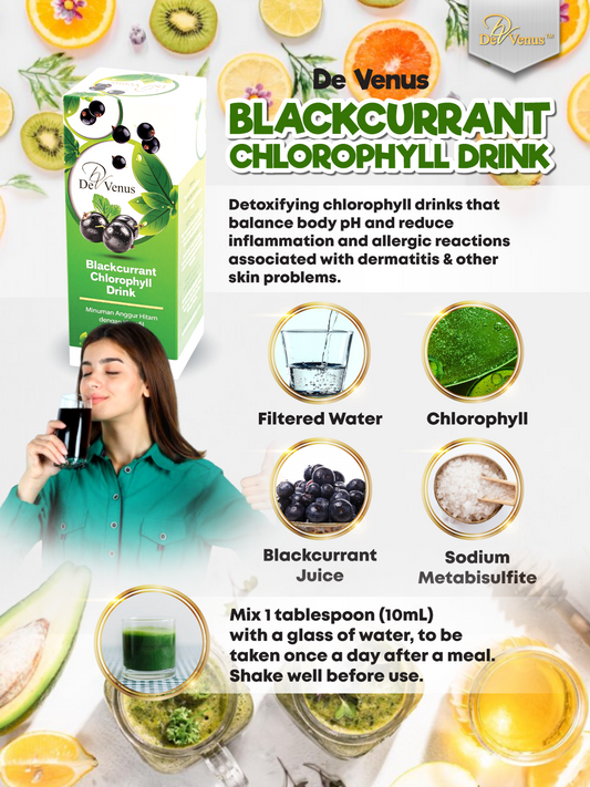 De Venus Blackcurrant Chlorophyll Drink 500ml