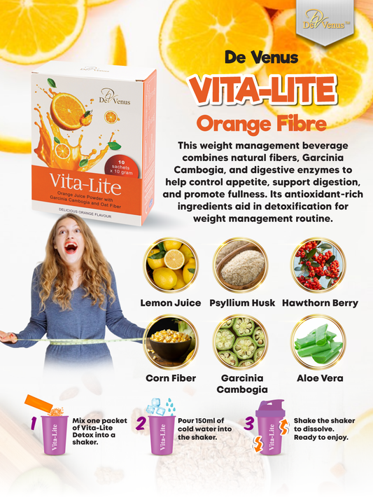 De Venus Vita-Lite Orange Fiber x 10 Sachets