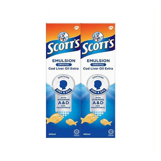 SCOTTS EMULSION ORIGINAL COD LIVER OIL 2X400ML